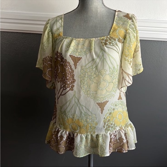 Y2K Rampage Chiffon Floral Blouse - Picture 3 of 12